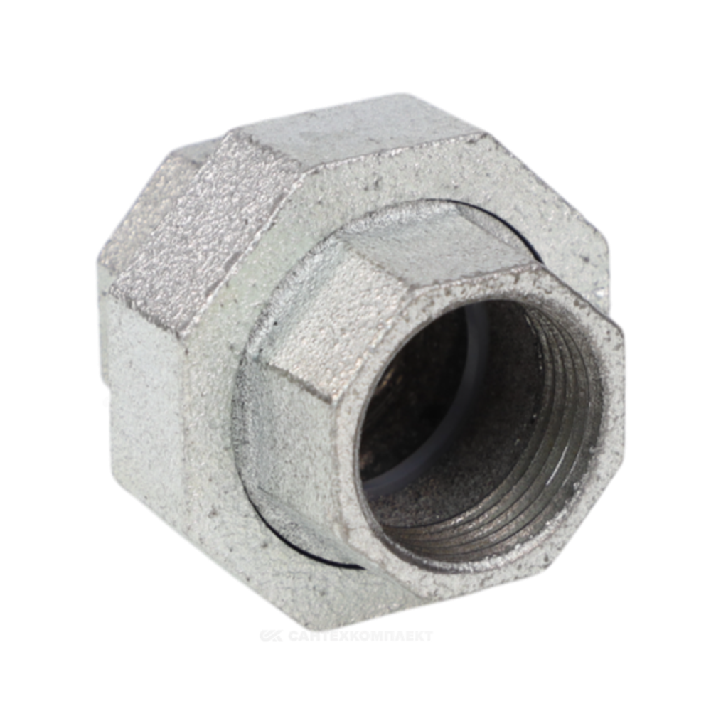 Соединитель прямой американка чугун оц Ду 20 (3/4") ВР/ВР Fittex