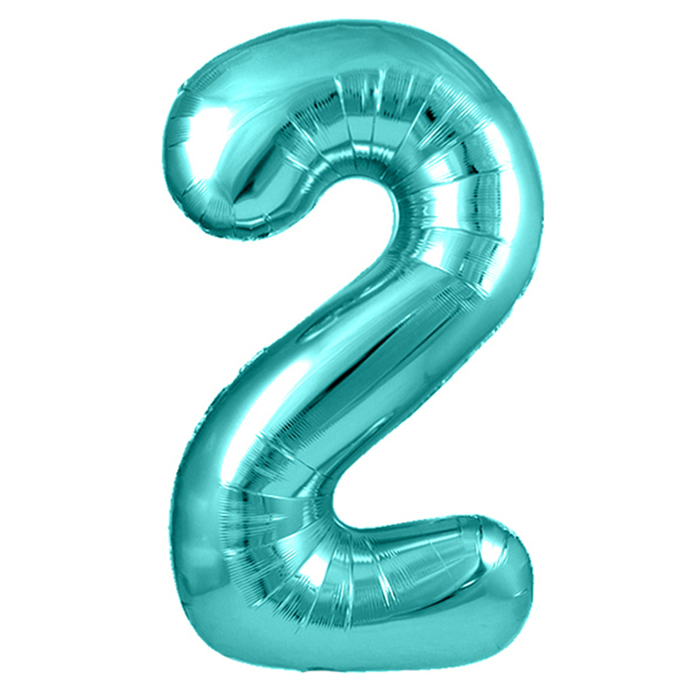Цифра 2 Бирюзовый 40" ж75