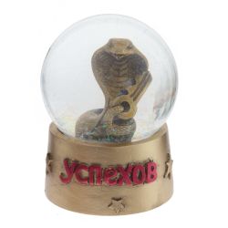 GAEM Фигурка декор в стекл шаре "Змея", D 6.5 см, L6,5 W6,5 H9 см, 3в.