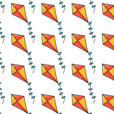 Образец с летающими змеями.