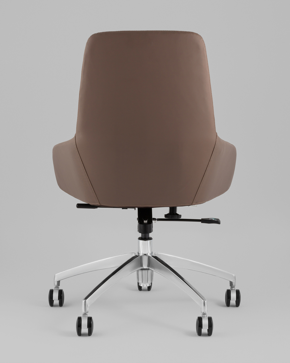 Кресло офисное TopChairs Soulo светло-серый, коричневый