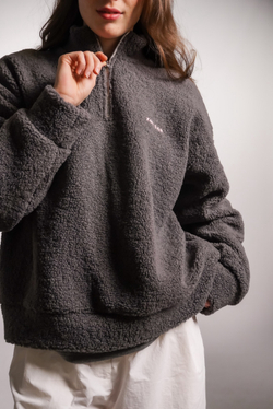 Олимпийка Zoe из плюшевой ткани, графит