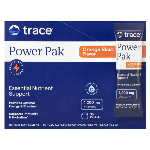 Trace, Power Pak, апельсин, 30 стиков по 6,1 г (0,22 унции)