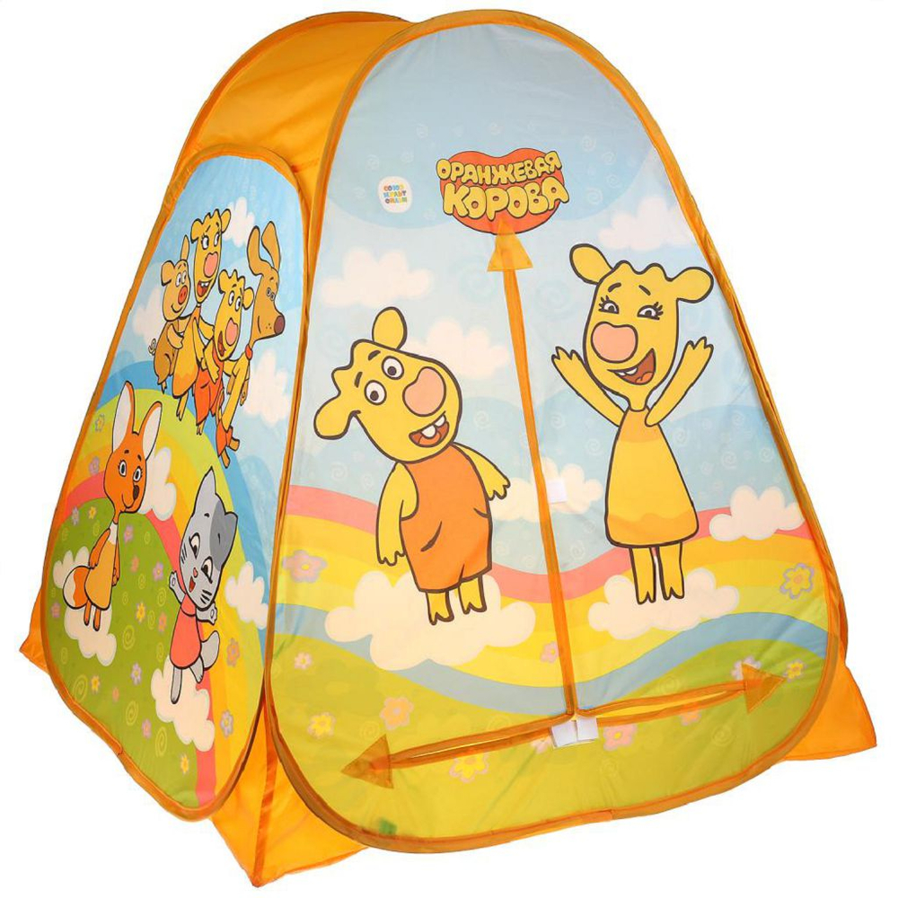 Палатка детская игровая Оранжевая корова 81х90х81см, в сумке (GFA-OC01-R)