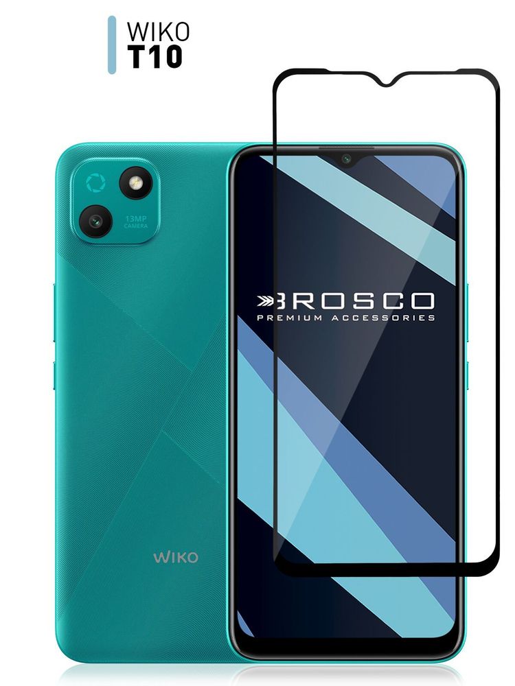 Защитное стекло ROSCO для Wiko T10 (арт. WIKO-T10-FSP-GLASS-BLACK )