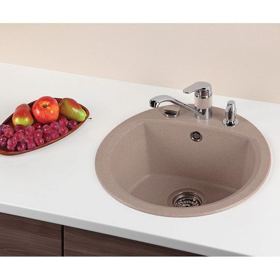 Мойка SCHOCK Eclipse 45 Cristalite корз.клапан лунный камень