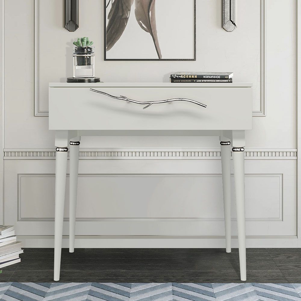 Консоль Арт Колор matte Классик Сильвер Белый опал матовый