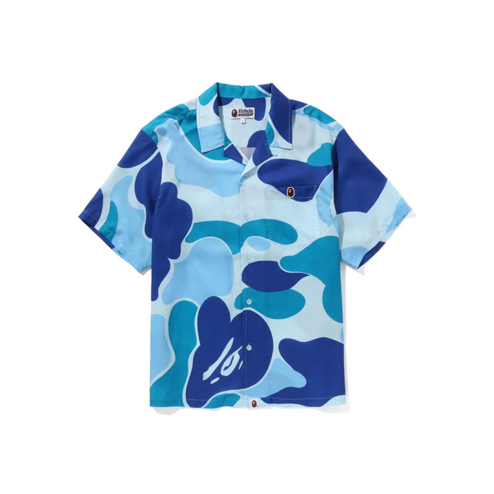 A Bathing Ape Abc Camo Open Collar Shirt