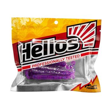 Твистер Helios Credo Long Body 2,95"/7,5 см Silver Sparkles & Fio 12шт. (HS-9-036)