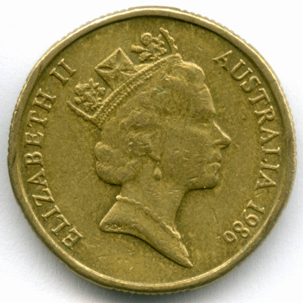 1 доллар 1986 год. Австралия. Год мира. Бронза, диаметр 25 мм. VF-XF