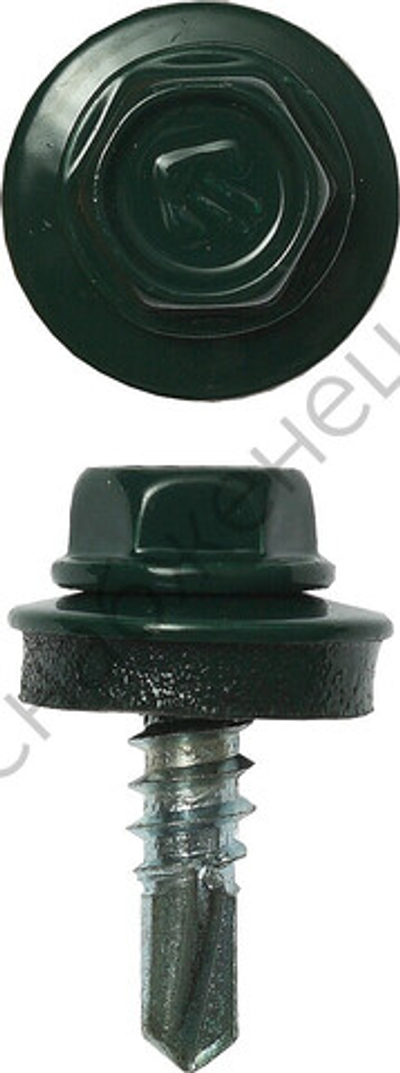 ЗУБР СКМ 6005 19 х 5.5 мм, зел. насыщ., кровельный саморез, 500 шт (4-300315-55-019-6005)