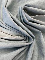 Джинса (деним) хлопковая selvedge светлая серо-голубая