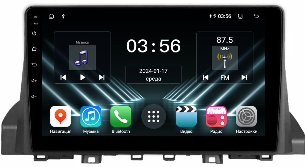 Магнитола для Москвич 3 и JAC JS4 2022-2024 - FarCar DX9-9594 монитор 9" IPS на Android 13, 4+64Гб, CarPlay