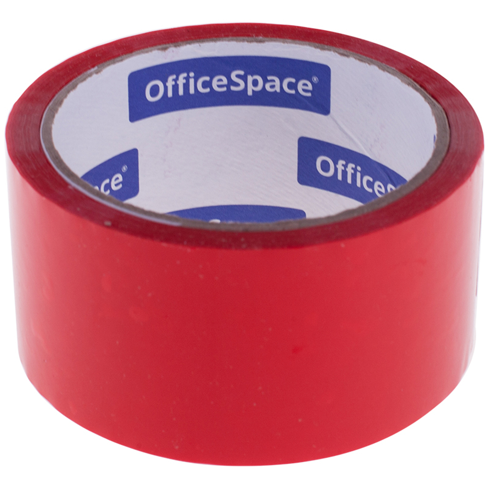 Клейкая лента упаковочная OfficeSpace, 48мм*40м, 45мкм, красная, ШК Скотч