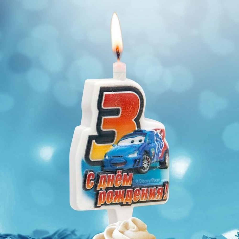 Свеча Цифра, 3 Тачки, 12 см