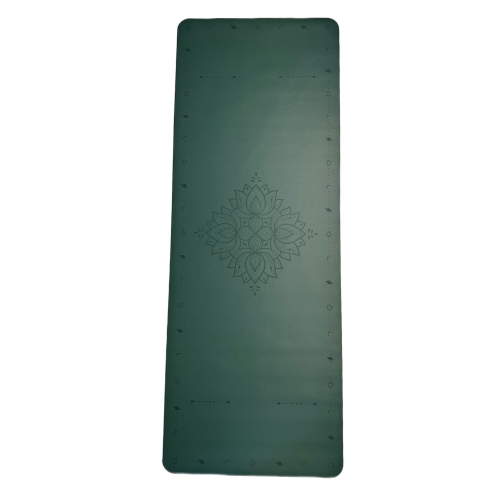 Каучуковый коврик для йоги Space Flower Green 185*68*0,5 см нескользящий