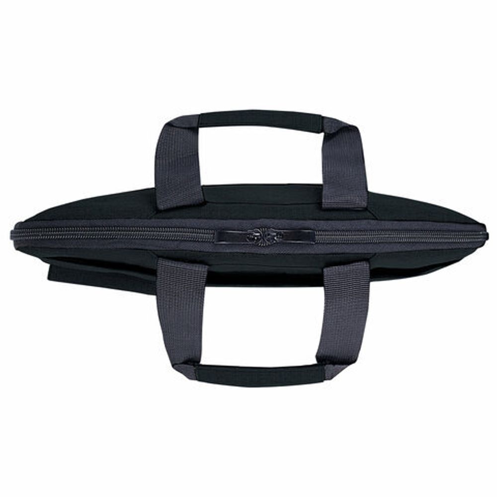 Сумка портфель HEIKKI NOVATION (ХЕЙКИ) с отделением для ноутбука 13-14", багажная лента, черная, 28х38х3 см, 272594