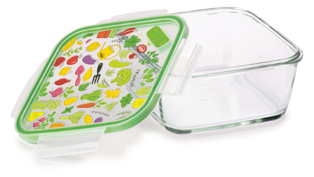 Контейнер квадратный 800мл SNIPS зеленый