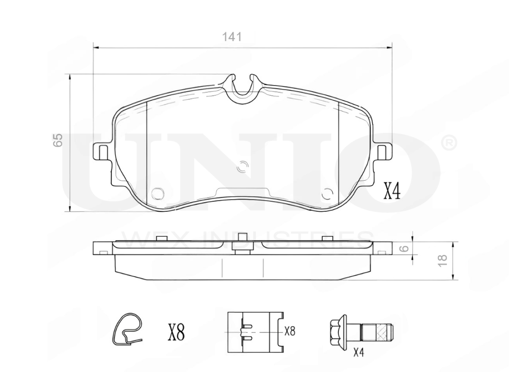 Колодки тормозные диск. задние UNIO BRP-20257