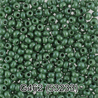 Бисер Чехия "GAMMA" круглый 7 10/0 2.3 мм G462 т.зеленый ( 53233 )