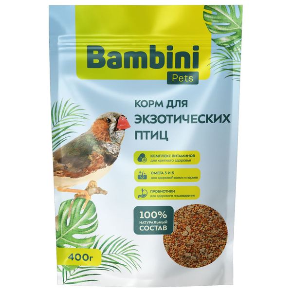 Корм Bambini Pets для экзотических птиц