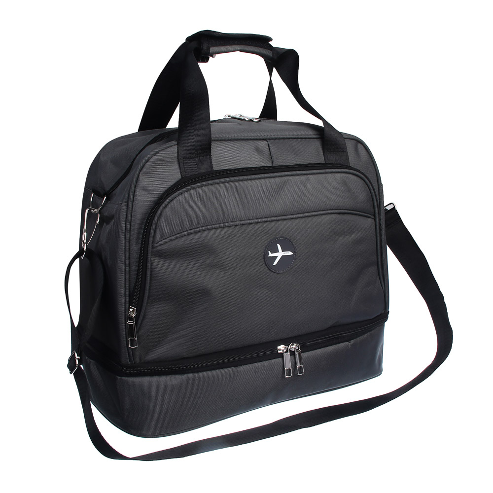 Сумка дорожная с отделением для обуви тм ЮL, полиэстер, 40х33х20см, 2-3 цвета