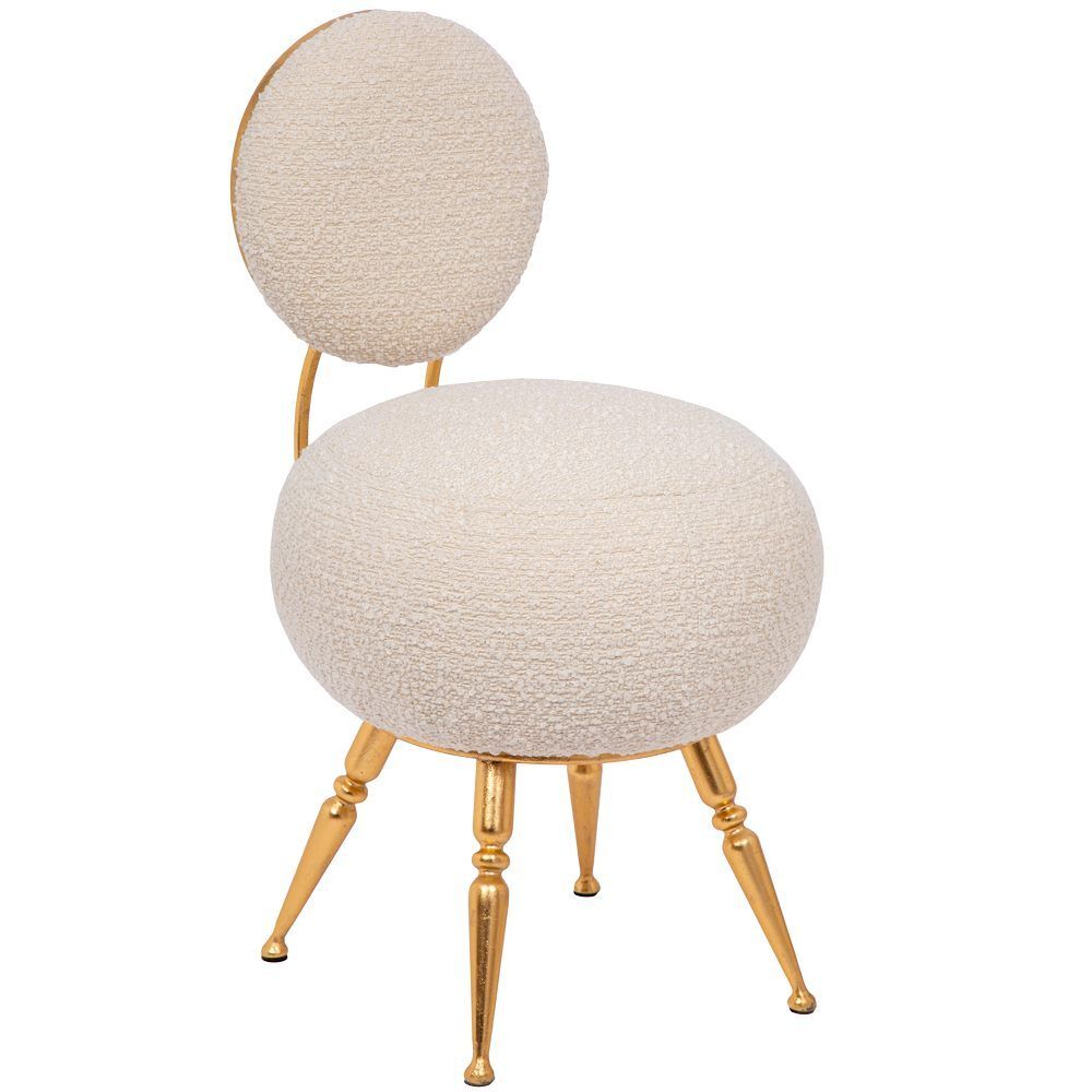 Банкетка Форте Золото Букле Белый