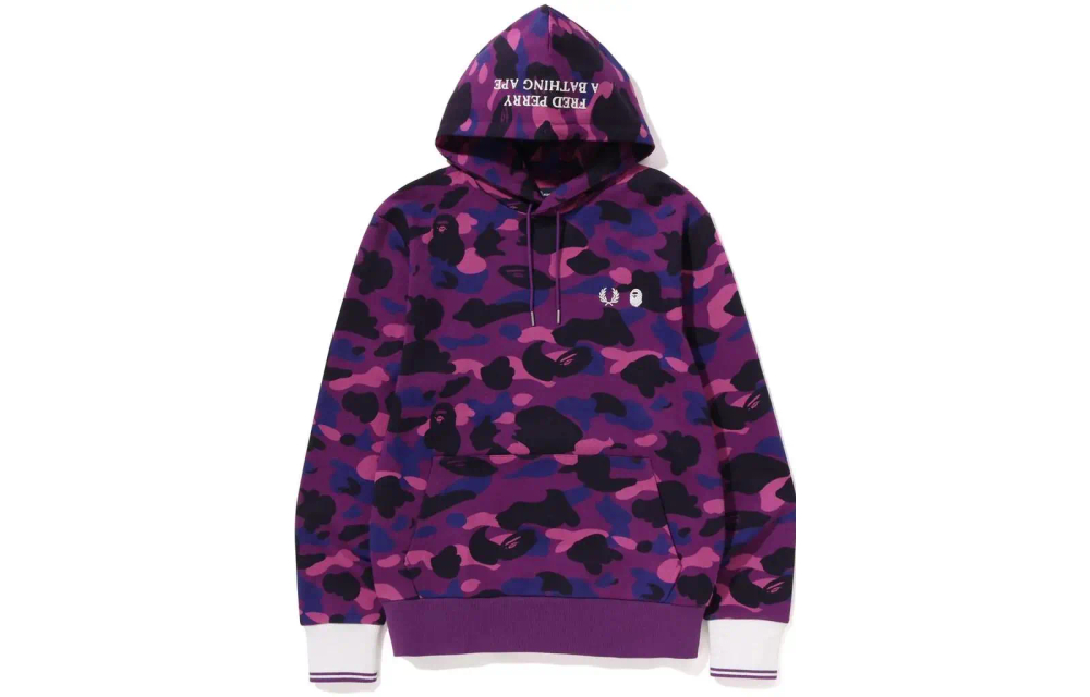 A Bathing Ape X Fred Perry Color Camo Zip Худи