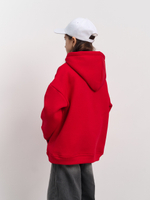 Толстовка с капюшоном для девочки  "Basic" красный