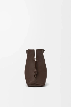 Loewe Большая сумка-клатч Flamenco из телячьей кожи наппа, шоколадный