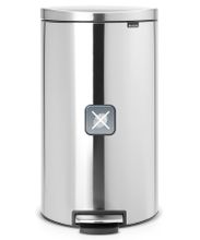 Brabantia FlatBack+ Ведро для мусора с педалью, с защитой от отпечатков пальцев, 30л