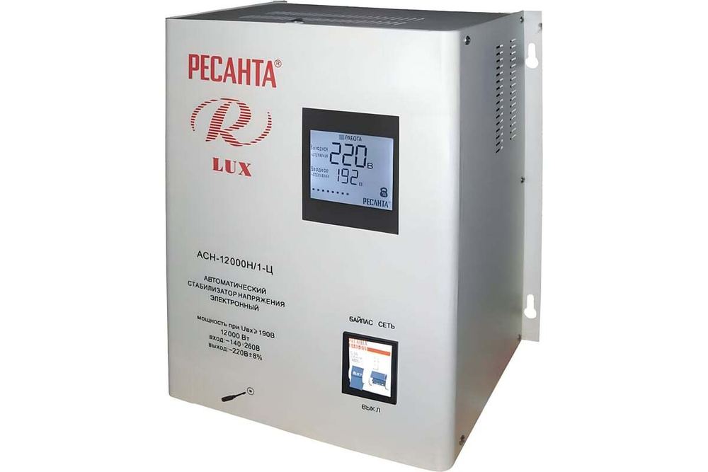 Стабилизатор напряжения Ресанта АСН 12000 Н/1-Ц Lux 63/6/22