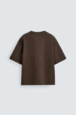 ZARA ТЕХНИЧЕСКАЯ ТОЛСТОВКА С КАРМАНОМ, КОРИЧНЕВЫЙ