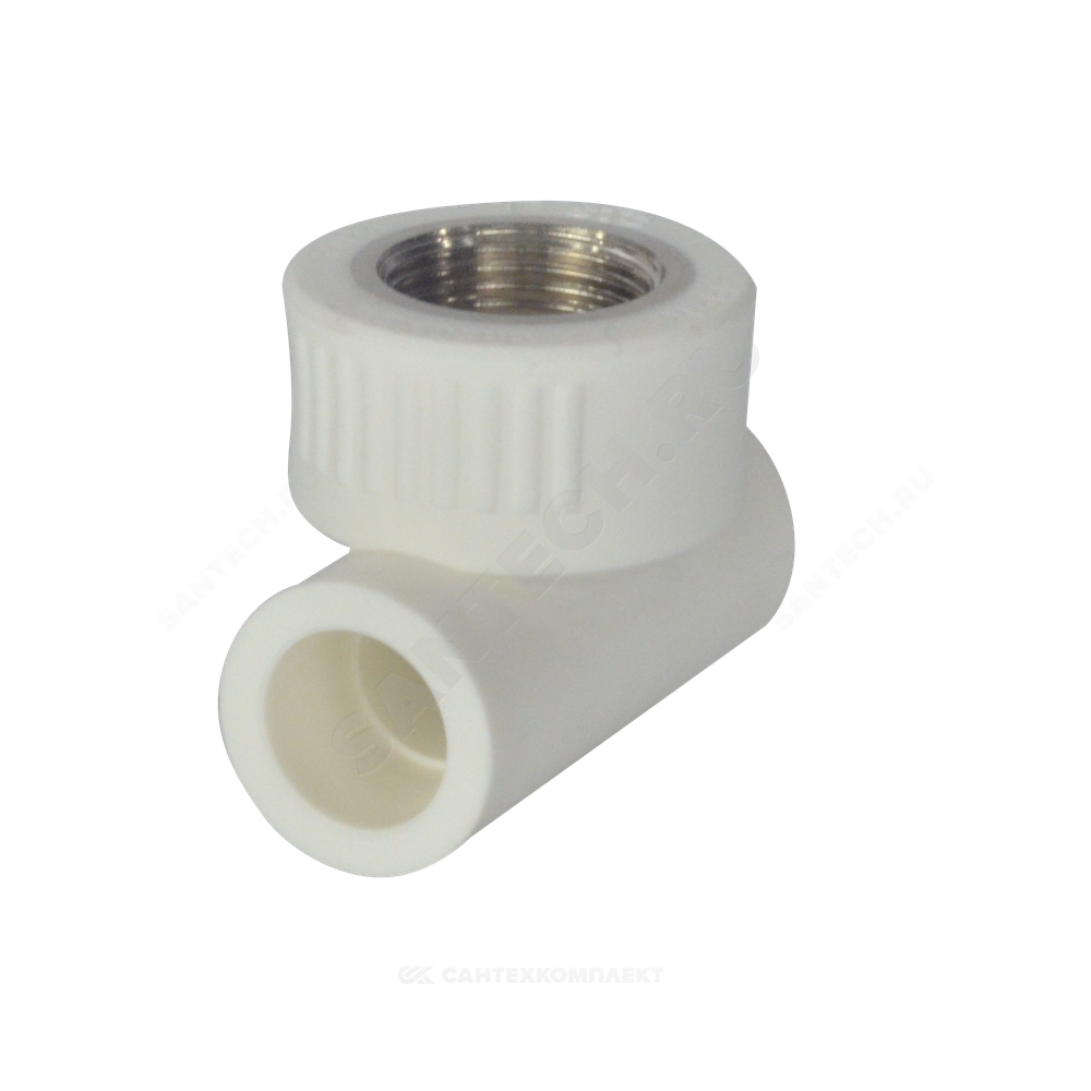 Тройник PP-R комбинированный белый Дн 20х3/4" ВР ZFPCL