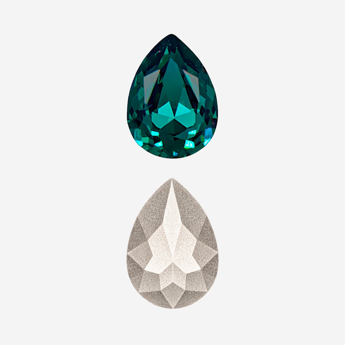 Кристалл Капля (Drop), оттенок "Голубой Циркон"/"Blue Zircon", 10*7мм