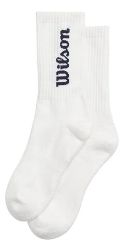 Теннисные носки Wilson Crew Logo 1P - bright white/classic navy