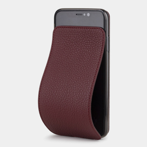 Чехол для iPhone XS Max из натуральной кожи теленка, бордового цвета