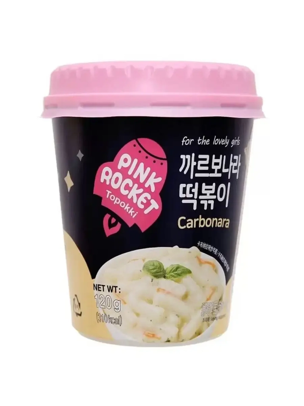 Рисовые клецки в соусе карбонара, Toppoki Carbonaro souce
