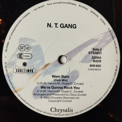 Винтажная виниловая пластинка LP N.T. Gang Wam Bam (Germany 1988) 45 RPM Maxi Single