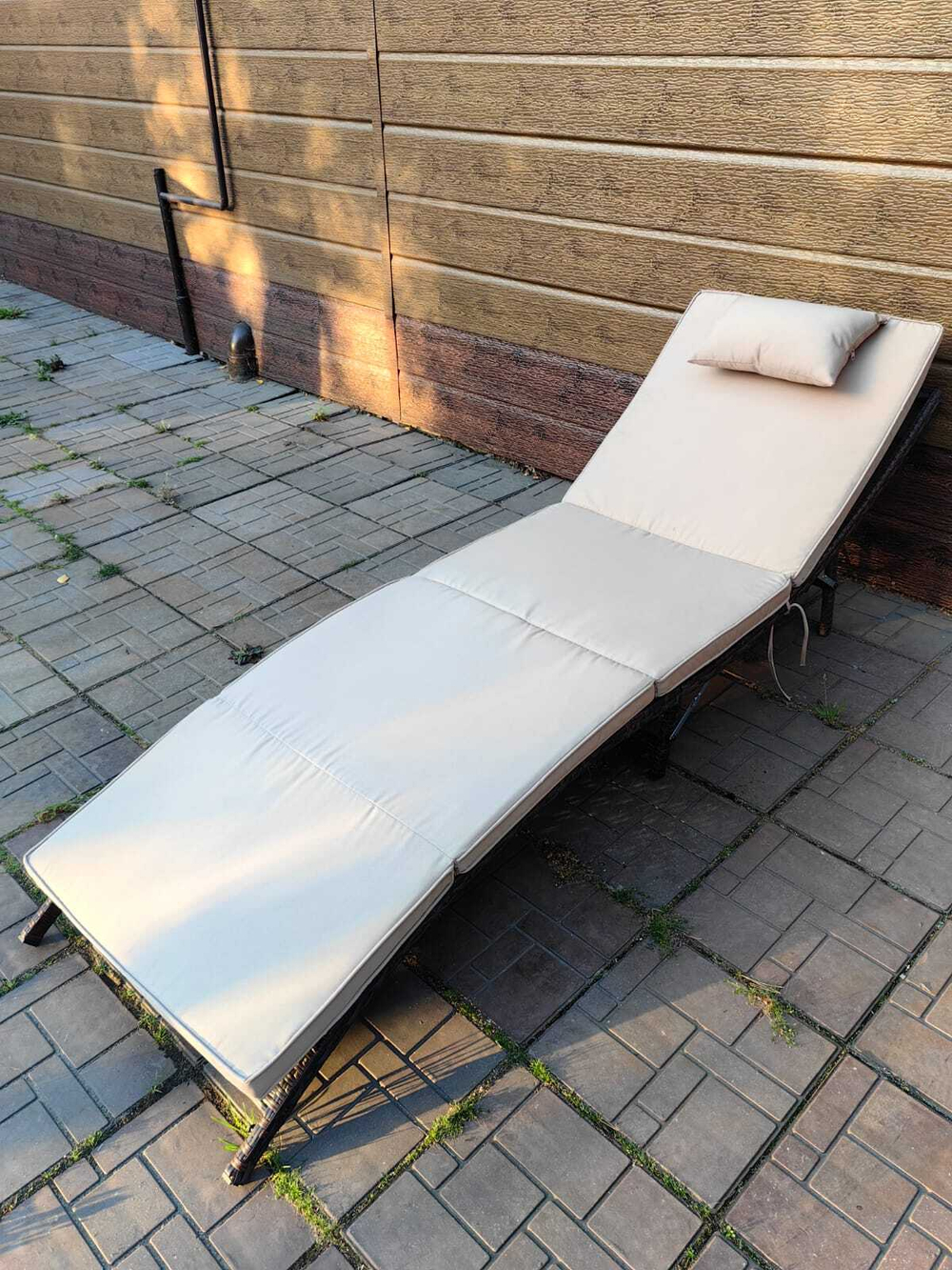 Шезлонг складной из искусственного ротанга Ливерпуль цвет Шоколад