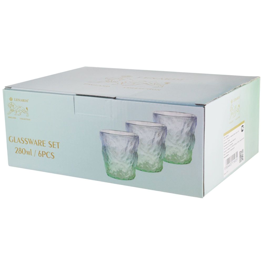 Lenardi 200-015 Набор из 6 стаканов 280мл в под.уп.(х8)Стекло