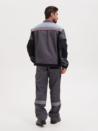 Костюм "Модуль" брюки (т.серый/черный/св.серый)