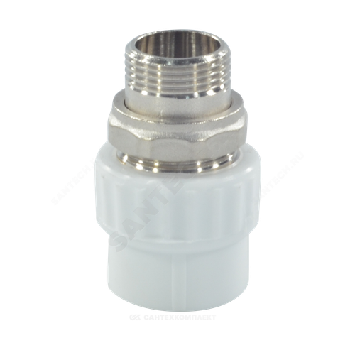 Муфта PP-R комбинированная разъемная белая Дн 25х1/2" НР для радиатора VALFEX 10159125