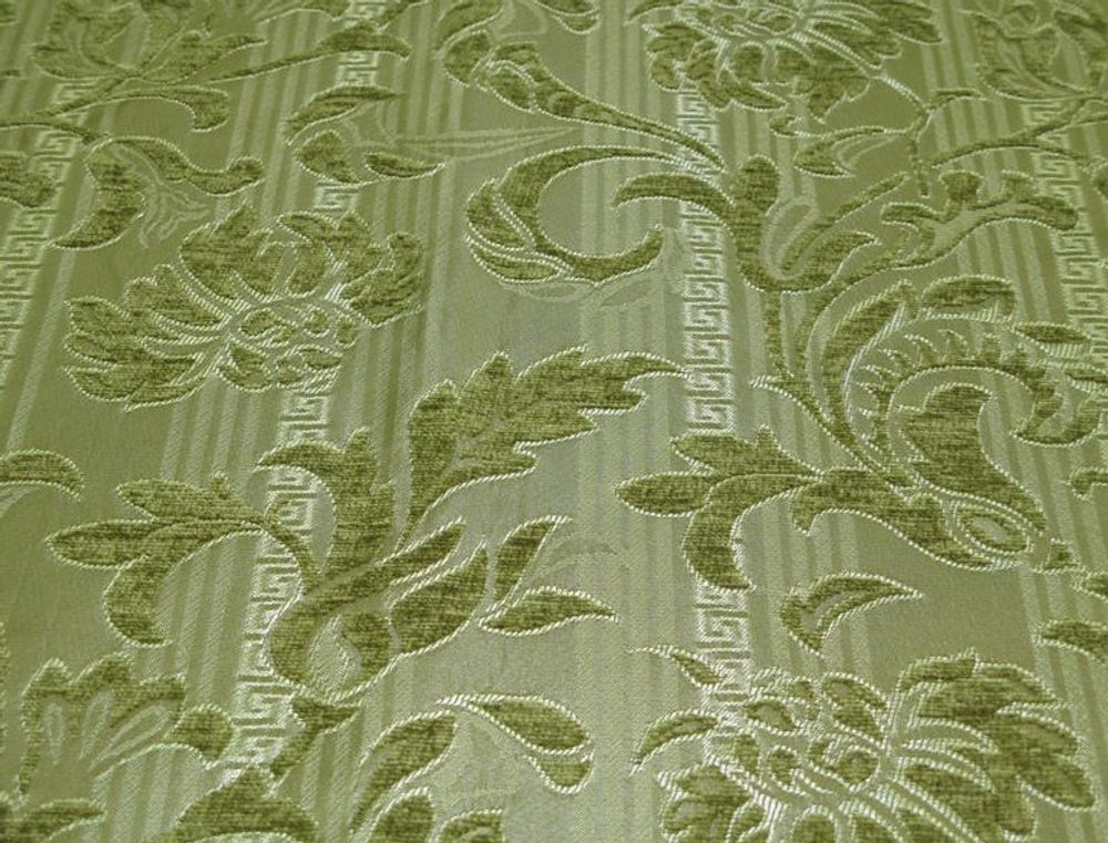 Шенилл Классик цветы зеленый