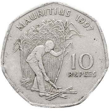 10 рупий 1997 Маврикий