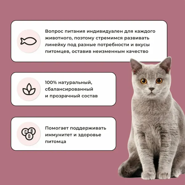 Уценка! Повр.упак. / Сухой корм BOWL WOW для стерилизованных кошек с индейкой и свеклой