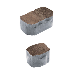 Тротуарная плитка Арена - Листопад гладкий Хаски, комплект из 2 видов плит