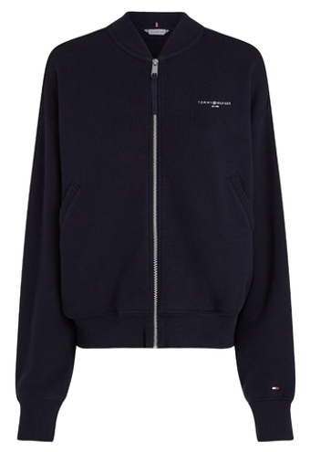 Женская Кофта теннисная Tommy Hilfiger Cropped Mini Corp Bomber - черный