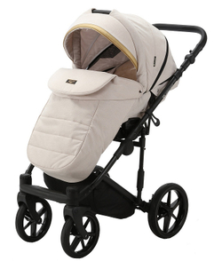 Детская коляска Adamex Rimini 2 в 1 RI17A LUX (СВ.БЕЖ+МОЛОЧН.КОЖА+ЗОЛОТО.ОТДЕЛКА)