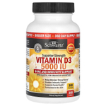 BioSchwartz, Superior Strength, витамин D3, 5000 МЕ, 360 мягких таблеток